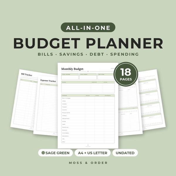 Printable budget planner